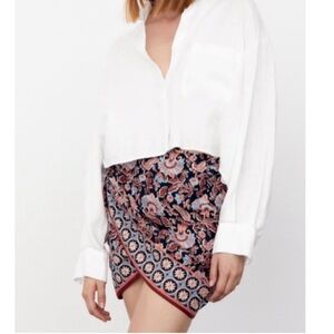 NWT Zara sarong mini skirt